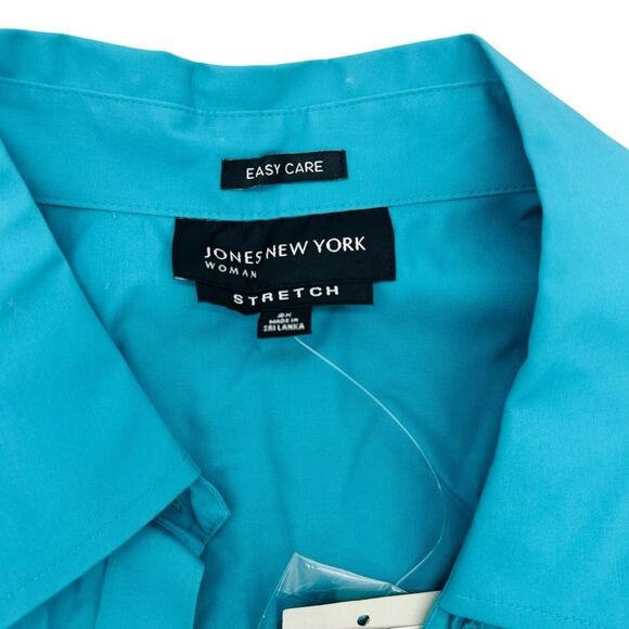 Jones New York Teal Button Down Shirt - Picture 4 of 8